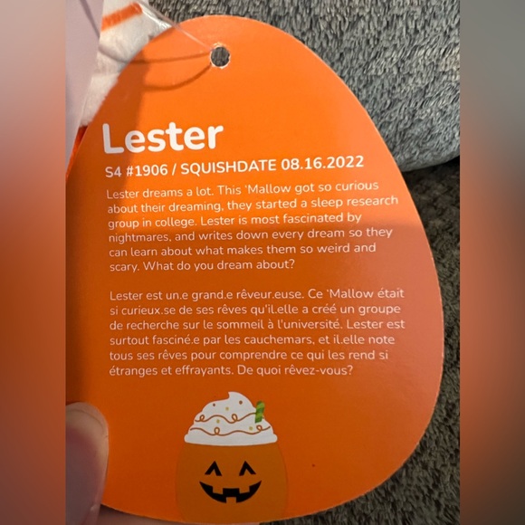 Squishmallow Lester the Pumpkin Spice Latte - Picture 2 of 4